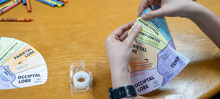 Pulling the dashed line to the neighboring solid line