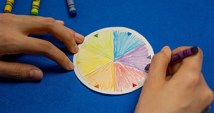 Color each section of the disk