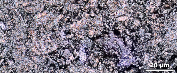 Fractured surface from LaFeAs-OF sample