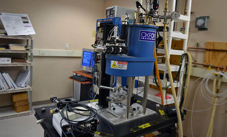 Low temperature laser scanning microscope.