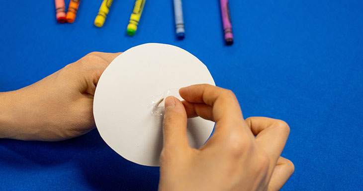 Secure the disk to the toothpick